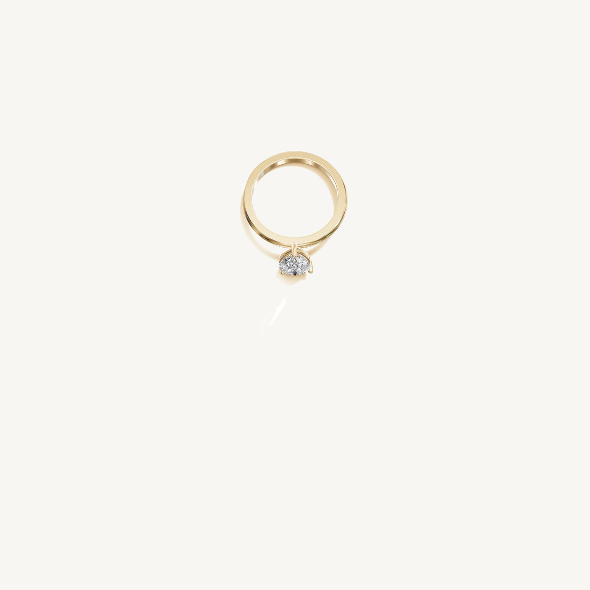 Solitaire 4-Prong Ring with 1.5ct Pear Diamond 