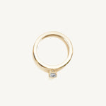 Solitaire 4-Prong Ring with 0.5ct Emerald Diamond 