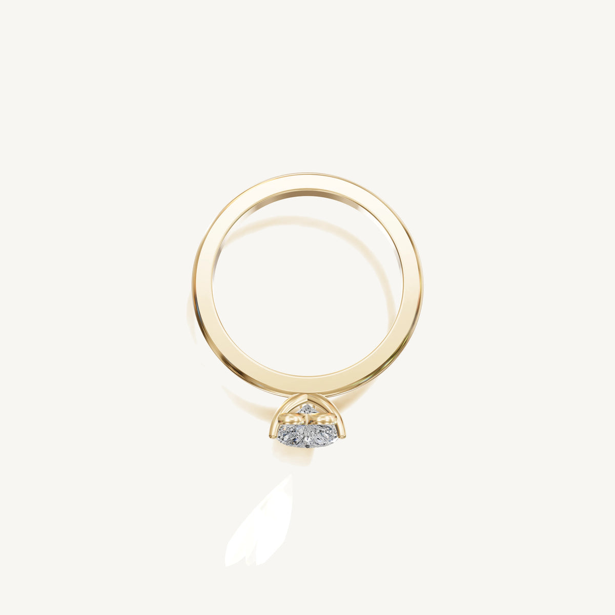 Solitaire 4-Prong Ring with 0.75ct Heart Diamond 