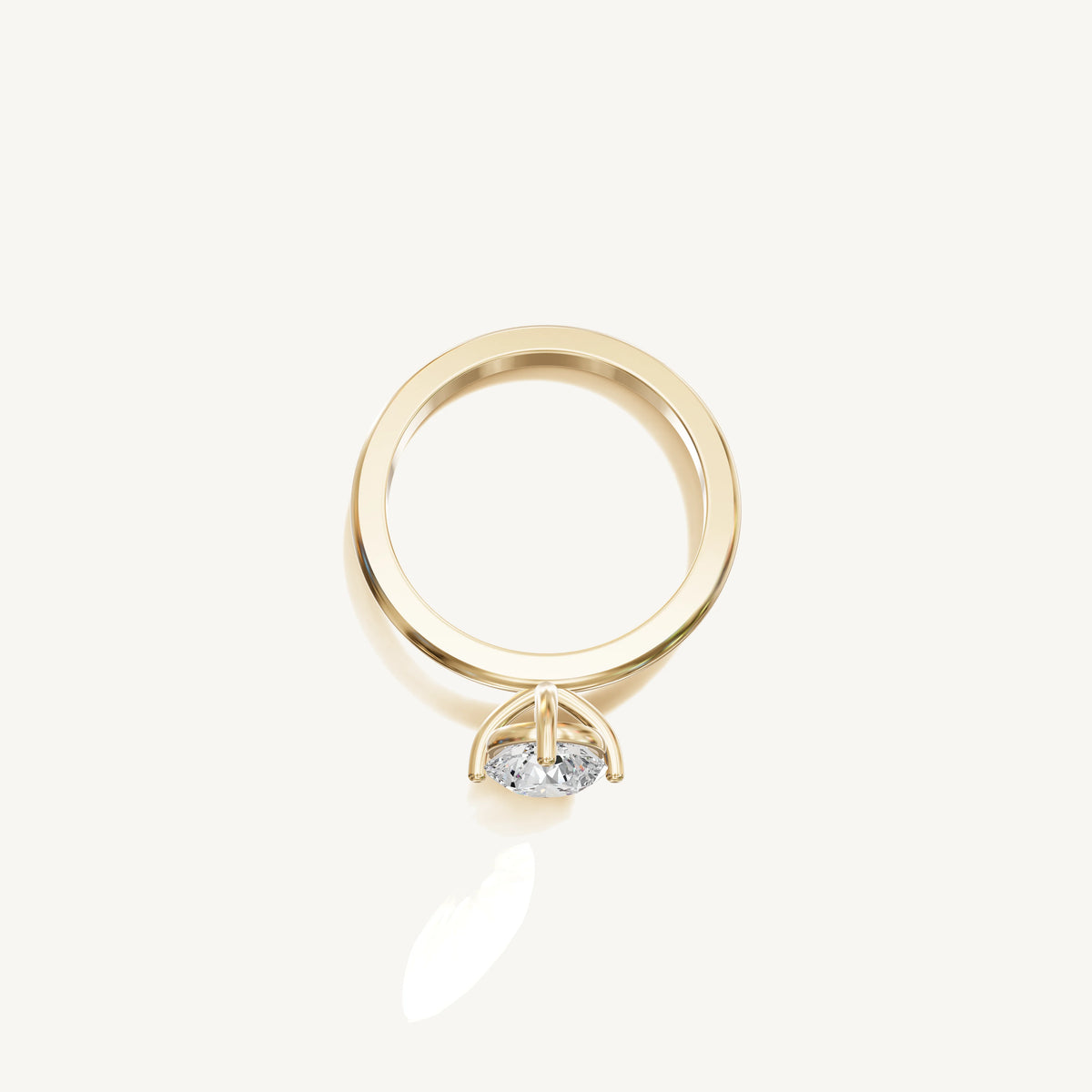 Solitaire 4-Prong Ring with 1ct Brilliant Diamond 
