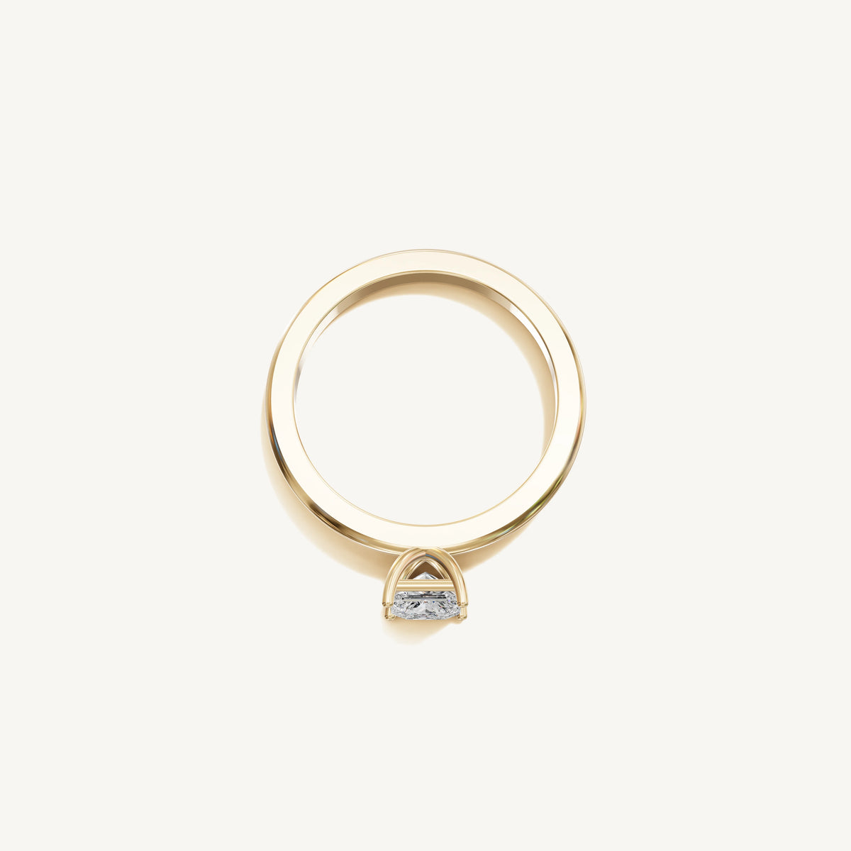 Solitaire 4-Prong Ring with 0.5ct Princess Diamond 