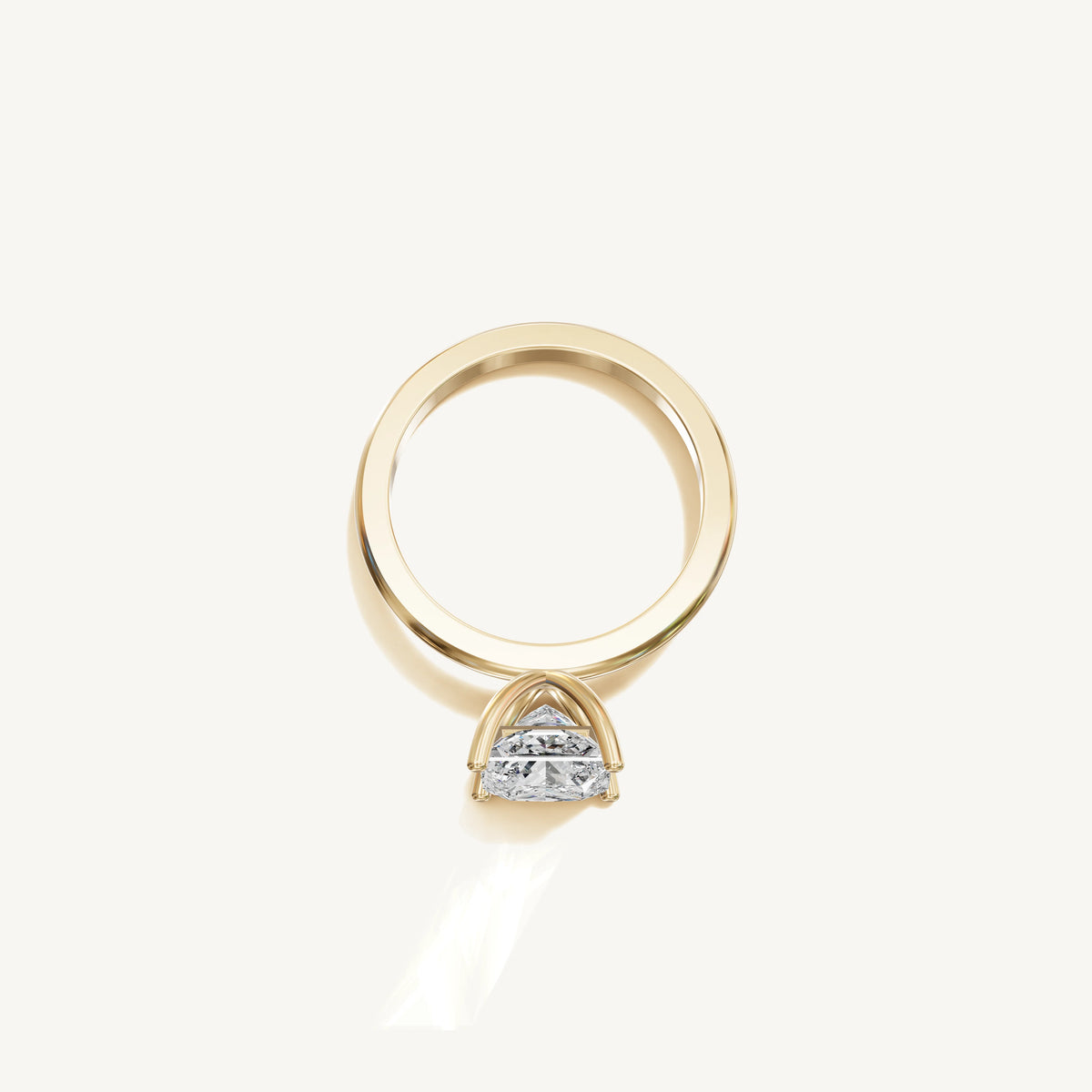 Solitaire 4-Prong Ring with 2ct Princess Diamond 