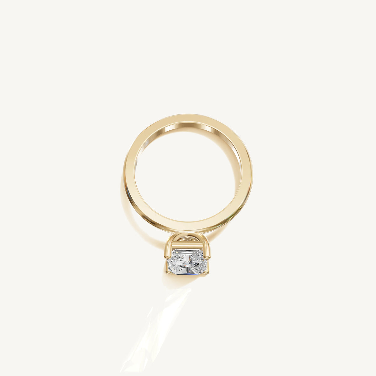 Solitaire 4-Prong Ring with 2ct Radiant Diamond 