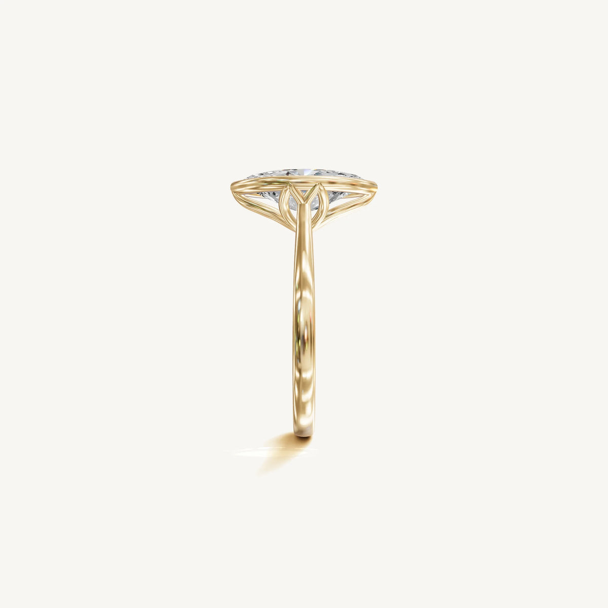 Solitaire Bezel Ring with 3ct Marquise Diamond 
