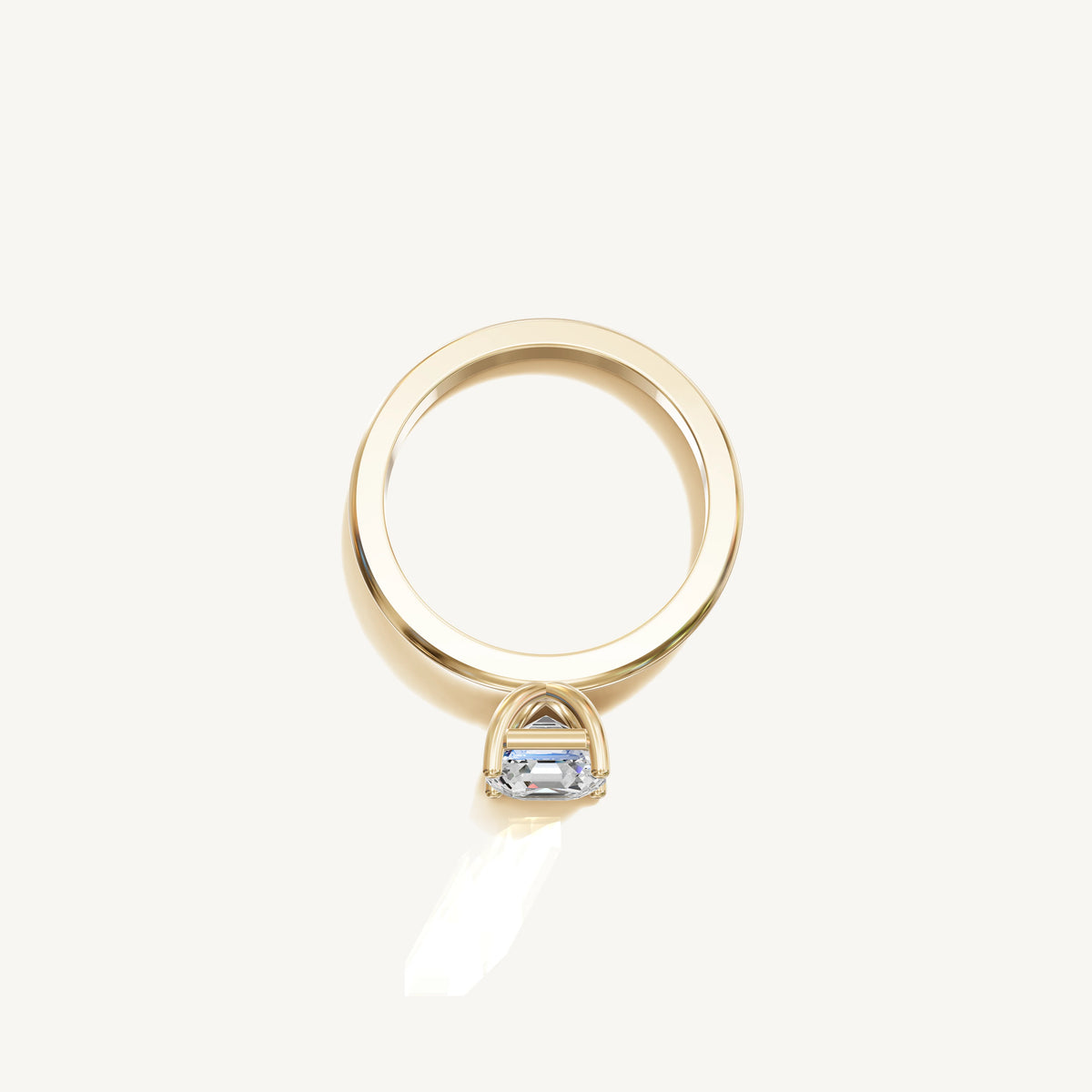 Solitaire 4-Prong Ring with 1.5ct Asscher Diamond 