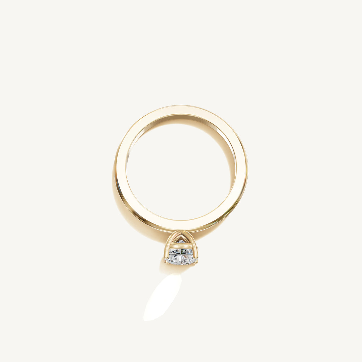 Solitaire 4-Prong Ring with 0.75ct Cushion Diamond 