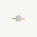 Solitaire Cathedral Ring with 2ct Brilliant Diamond 