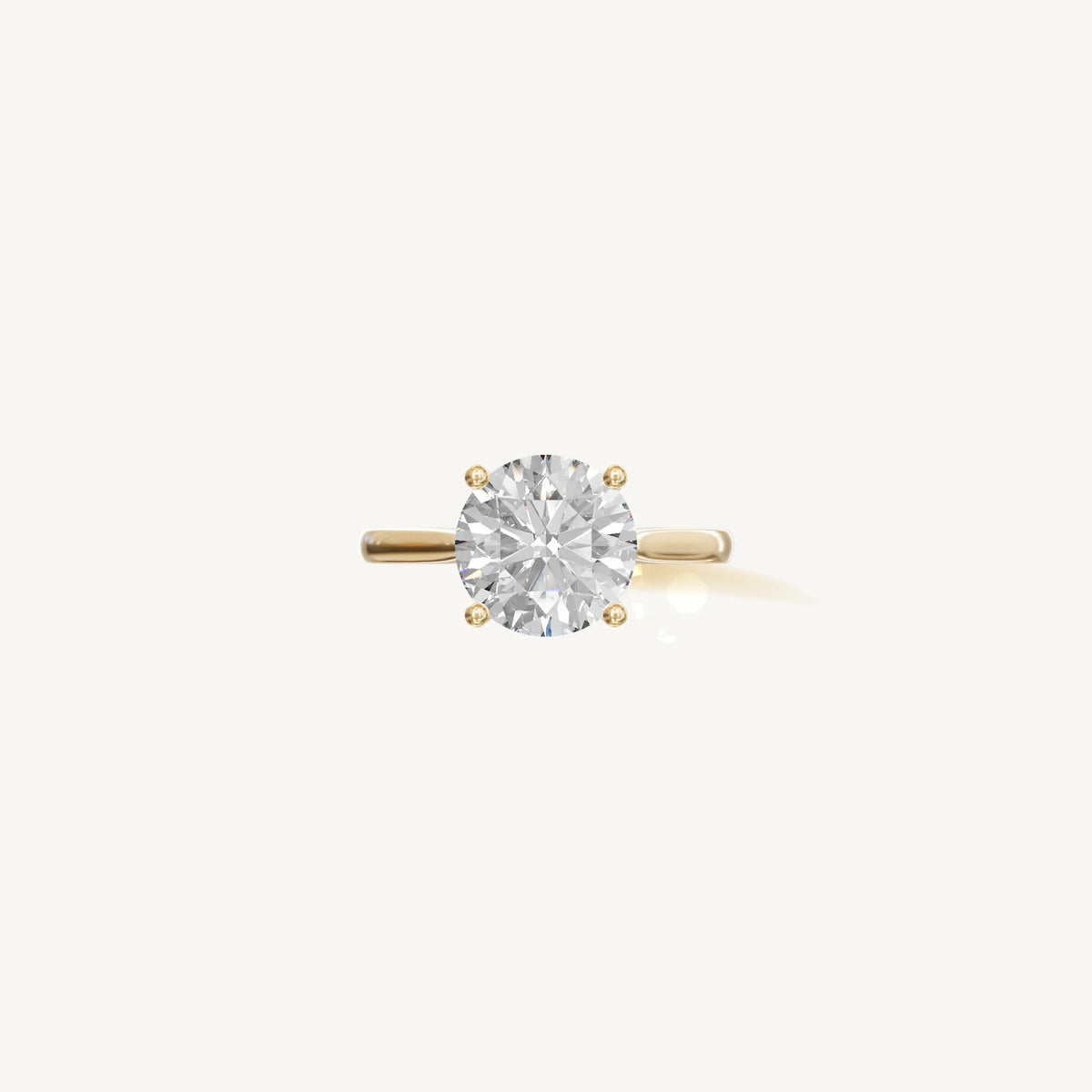 Solitaire Cathedral Ring with 2ct Brilliant Diamond 