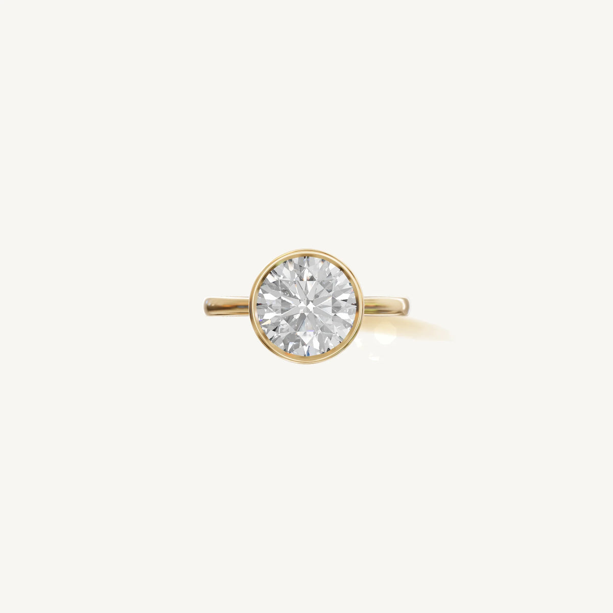 Solitaire Bezel Ring with 1ct Brilliant Diamond 