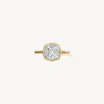 Solitaire Bezel Ring with 0.75ct Cushion Diamond 
