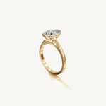 Solitaire Bezel Ring with 3ct Pear Diamond 
