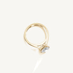 Solitaire Bezel Ring with 3ct Pear Diamond 