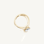 Solitaire Bezel Ring with 2ct Oval Diamond 